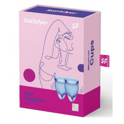 Набор синих менструальных чаш Feel confident Menstrual Cup