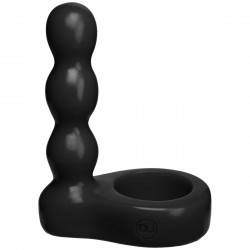 Черный анальный стимулятор с силиконовым кольцом Platinum Premium Silicone - The Double Dip 2 - Black Черный анальный стимулятор с силиконовым кольцом Platinum Premium Silicone - The Double Dip 2 - Black