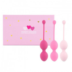 Набор из 3 розовых вагинальных шариков FemmeFit Advanced Pelvic Muscle Training Set Набор из 3 розовых вагинальных шариков FemmeFit Advanced Pelvic Muscle Training Set