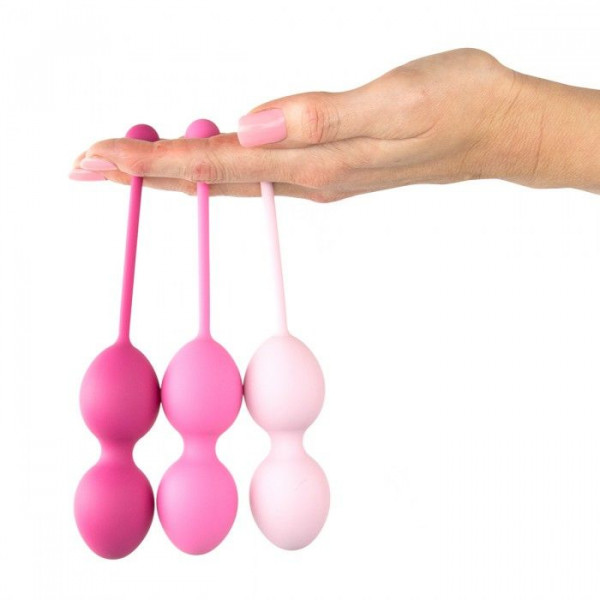 Набор из 3 розовых вагинальных шариков FemmeFit Advanced Pelvic Muscle Training Set Набор из 3 розовых вагинальных шариков FemmeFit Advanced Pelvic Muscle Training Set