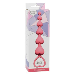 Розовая анальная цепочка Heart s Beads Pink - 18 см. Розовая анальная цепочка Heart s Beads Pink - 18 см.