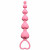 Розовая анальная цепочка Heart s Beads Pink - 18 см.
