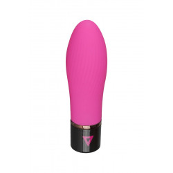 Розовый силиконовый мини-вибратор Lil Swirl - 10 см.
