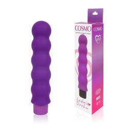Фиолетовый силиконовый вибратор-елочка Cosmo - 15 см. Фиолетовый силиконовый вибратор-елочка Cosmo - 15 см.