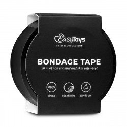 Черная лента для бондажа Easytoys Bondage Tape - 20 м. Черная лента для бондажа Easytoys Bondage Tape - 20 м.
