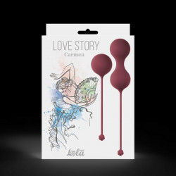 Набор бордовых вагинальных шариков Love Story Carmen Набор бордовых вагинальных шариков Love Story Carmen