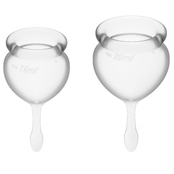 Набор прозрачных менструальных чаш Feel good Menstrual Cup Набор прозрачных менструальных чаш Feel good Menstrual Cup