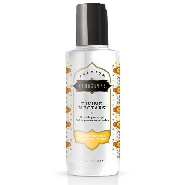 Гель-лубрикант на водной основе Divine Nectars Coconut Pineapple с ароматом кокоса и ананаса - 150 мл. Гель-лубрикант на водной основе Divine Nectars Coconut Pineapple с ароматом кокоса и ананаса - 150 мл.