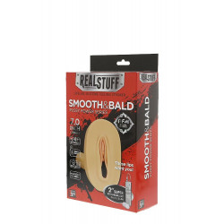 Мастурбатор-вагина с вибрацией и выносным пультом управления REALSTUFF SMOOTH BALD