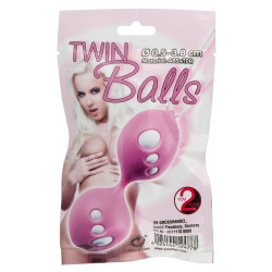 Розовые вагинальные шарики Twin Balls Розовые вагинальные шарики Twin Balls