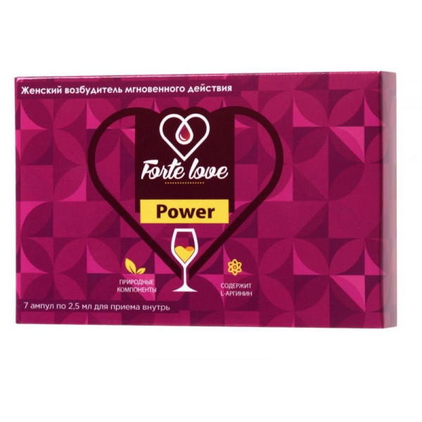 Женский возбудитель мгновенного действия Forte Love Power - 7 ампул (2,5 мл.) Женский возбудитель мгновенного действия Forte Love Power - 7 ампул (2,5 мл.)