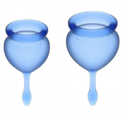 Набор синих менструальных чаш Feel good Menstrual Cup Набор синих менструальных чаш Feel good Menstrual Cup