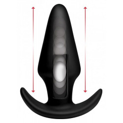 Черная анальная вибропробка Kinetic Thumping 7X Large Anal Plug - 13,3 см. Черная анальная вибропробка Kinetic Thumping 7X Large Anal Plug - 13,3 см.