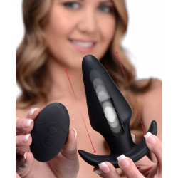 Черная анальная вибропробка Kinetic Thumping 7X Large Anal Plug - 13,3 см. Черная анальная вибропробка Kinetic Thumping 7X Large Anal Plug - 13,3 см.
