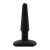 Черная анальная втулка Silicone Butt Plug 4 - 11 см.