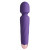 Фиолетовый вибромассажер Smooth Operator Rechargeable Wand - 19,5 см.
