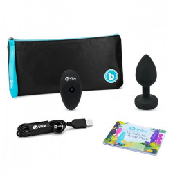 Черная анальная вибровтулка с кристаллом Vibrating Jewel Plug M/L - 10,5 см. Черная анальная вибровтулка с кристаллом Vibrating Jewel Plug M/L - 10,5 см.