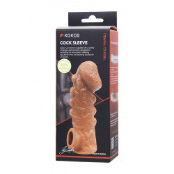 Телесная закрытая насадка с шишечками Cock Sleeve 008 Size L - 17,6 см. Телесная закрытая насадка с шишечками Cock Sleeve 008 Size L - 17,6 см.