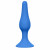 Синяя анальная пробка Slim Anal Plug XL - 15,5 см.