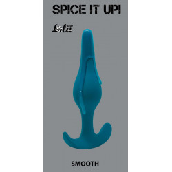 Бирюзовая анальная пробка Smooth - 12,5 см.