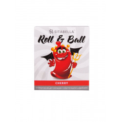 Стимулирующий презерватив-насадка Roll Ball Cherry