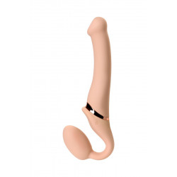 Телесный безремневой вибрострапон Silicone Bendable Strap-On - size M Телесный безремневой вибрострапон Silicone Bendable Strap-On - size M