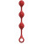 Красные утяжеленные анальные шарики Anal Essentials Weighted Silicone Anal Balls - 34,3 см.