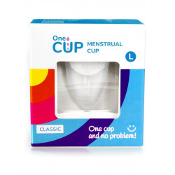 Прозрачная менструальная чаша OneCUP Classic - размер L