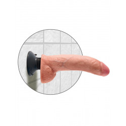 Телесный виброфаллос со съемной присоской 9 Vibrating Cock with Balls - 22,9 см. Телесный виброфаллос со съемной присоской 9 Vibrating Cock with Balls - 22,9 см.