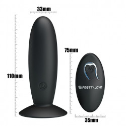 Анальная пробка с вибрацией и пультом управления Remote Control Vibrating Plug - 11 см.
