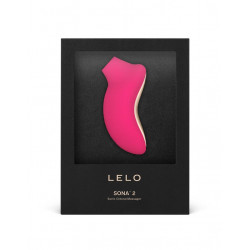 Розовый звуковой массажер клитора Lelo Sona 2