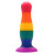 Разноцветная анальная пробка COLOURFUL PLUG - 10,5 см.