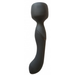 Черный двусторонний вибромассажер Heating Wand с нагревом - 22 см. Черный двусторонний вибромассажер Heating Wand с нагревом - 22 см.