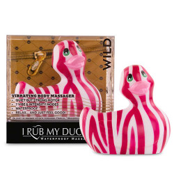 Вибратор-уточка I Rub My Duckie 2.0 Wild с розово-белым анималистическим принтом Вибратор-уточка I Rub My Duckie 2.0 Wild с розово-белым анималистическим принтом
