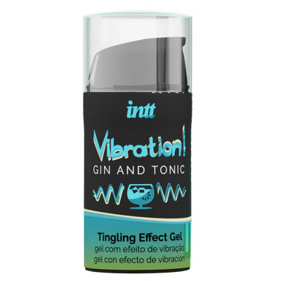 Жидкий интимный гель с эффектом вибрации Vibration! Gin Tonic - 15 мл.