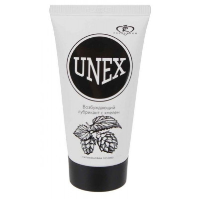 Возбуждающий лубрикант с хмелем на силиконовой основе Unex - 50 мл.