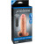 Телесная вибронасадка с кольцом Vibrating Real Feel 1 Extension - 14 см.