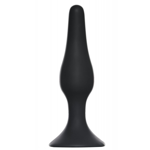 Чёрная анальная пробка Slim Anal Plug Medium - 11,5 см. Чёрная анальная пробка Slim Anal Plug Medium - 11,5 см.
