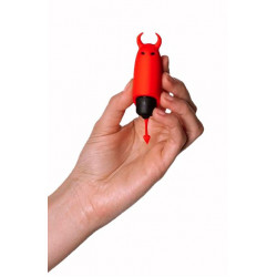 Красный вибростимулятор Devol Mini Vibrator - 8,5 см.
