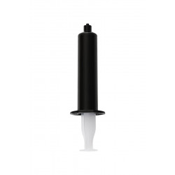 Черный фаллос с имитацией эякуляции Silicon Cum Dildo L - 19,6 см.