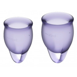 Набор фиолетовых менструальных чаш Feel confident Menstrual Cup Набор фиолетовых менструальных чаш Feel confident Menstrual Cup
