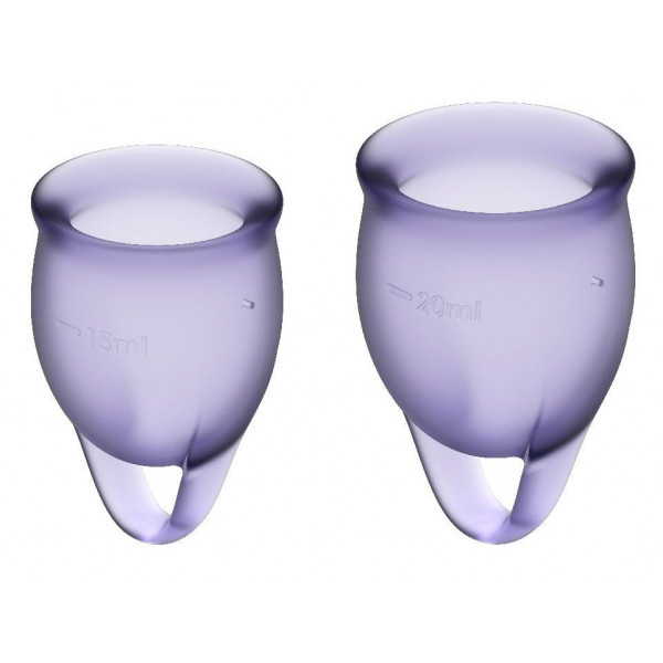Набор фиолетовых менструальных чаш Feel confident Menstrual Cup Набор фиолетовых менструальных чаш Feel confident Menstrual Cup