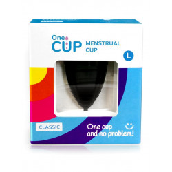 Черная менструальная чаша OneCUP Classic - размер L Черная менструальная чаша OneCUP Classic - размер L