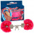 Малиновые меховые наручники Love Cuffs Red