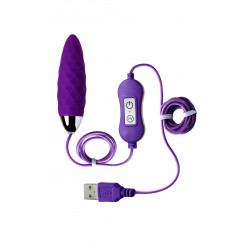 Фиолетовое узенькое виброяйцо с пультом управления A-Toys Cony, работающее от USB Фиолетовое узенькое виброяйцо с пультом управления A-Toys Cony, работающее от USB