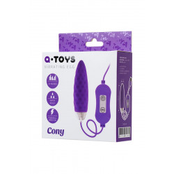 Фиолетовое узенькое виброяйцо с пультом управления A-Toys Cony, работающее от USB Фиолетовое узенькое виброяйцо с пультом управления A-Toys Cony, работающее от USB
