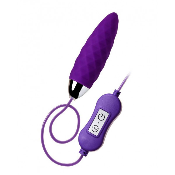 Фиолетовое узенькое виброяйцо с пультом управления A-Toys Cony, работающее от USB Фиолетовое узенькое виброяйцо с пультом управления A-Toys Cony, работающее от USB