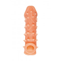 Телесная закрытая насадка с пупырышками Cock Sleeve 005 Size L - 17,6 см. Телесная закрытая насадка с пупырышками Cock Sleeve 005 Size L - 17,6 см.