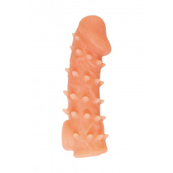 Телесная закрытая насадка с пупырышками Cock Sleeve 005 Size L - 17,6 см. Телесная закрытая насадка с пупырышками Cock Sleeve 005 Size L - 17,6 см.
