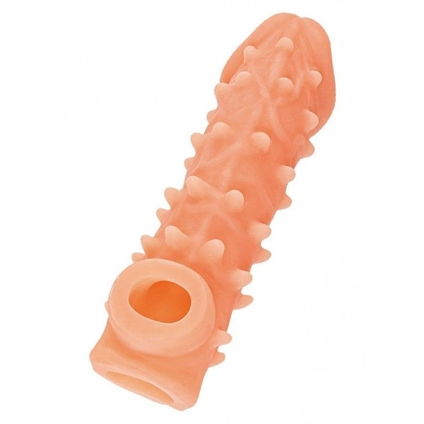 Телесная закрытая насадка с пупырышками Cock Sleeve 005 Size L - 17,6 см. Телесная закрытая насадка с пупырышками Cock Sleeve 005 Size L - 17,6 см.